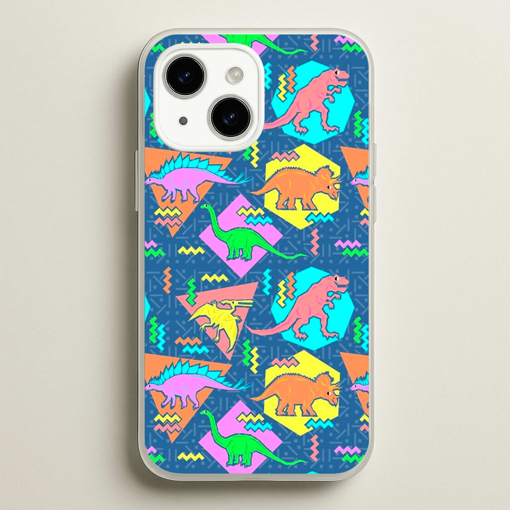 Nineties Dinosaurs Pattern - Phone Case for iPhone 14 Plus