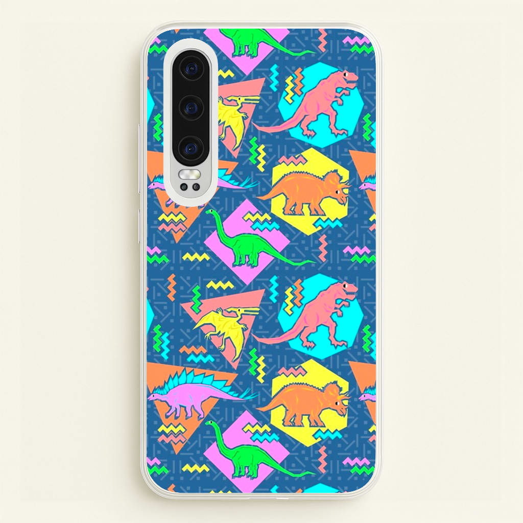 Nineties Dinosaurs Pattern - Phone Case for Huawei P30