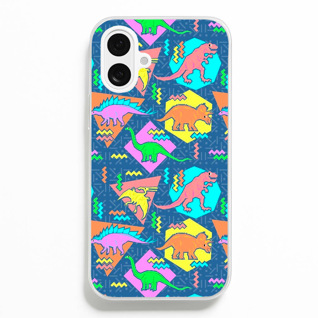 Nineties Dinosaurs Pattern - Phone Case for iPhone 16 Plus