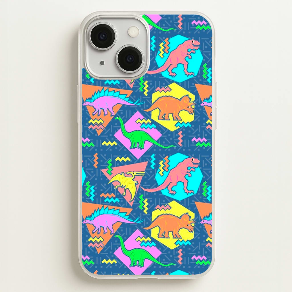 Nineties Dinosaurs Pattern - Phone Case for iPhone 13
