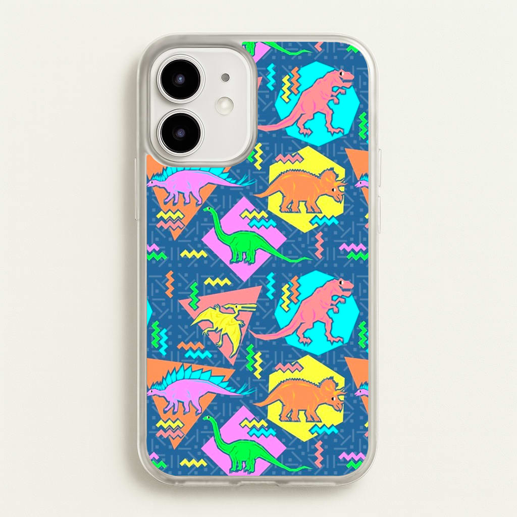 Nineties Dinosaurs Pattern - Phone Case for iPhone 12 Mini