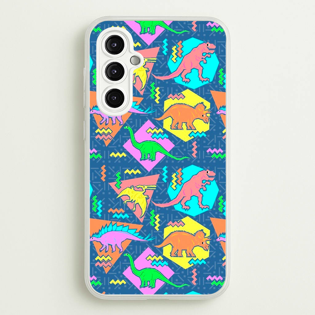Nineties Dinosaurs Pattern - Phone Case for Galaxy A14