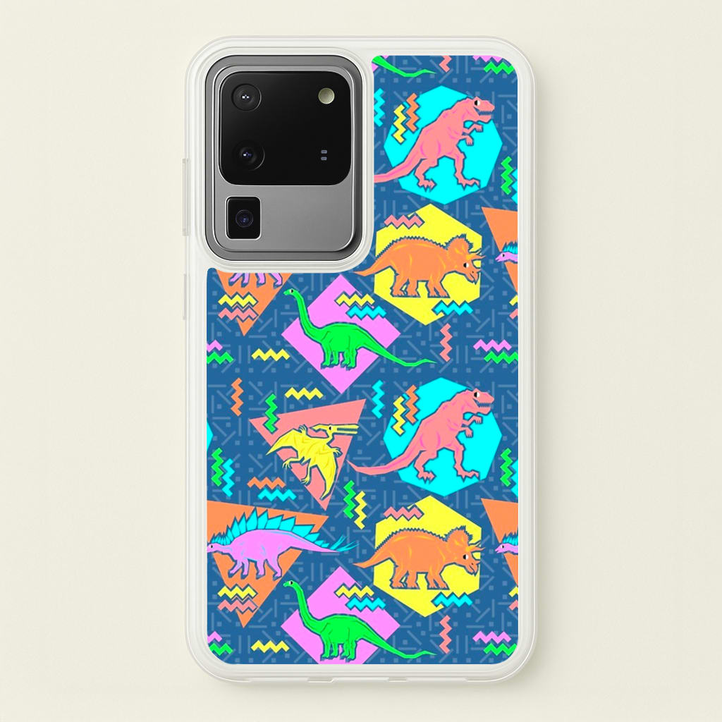 Nineties Dinosaurs Pattern - Phone Case for Galaxy S20 Ultra