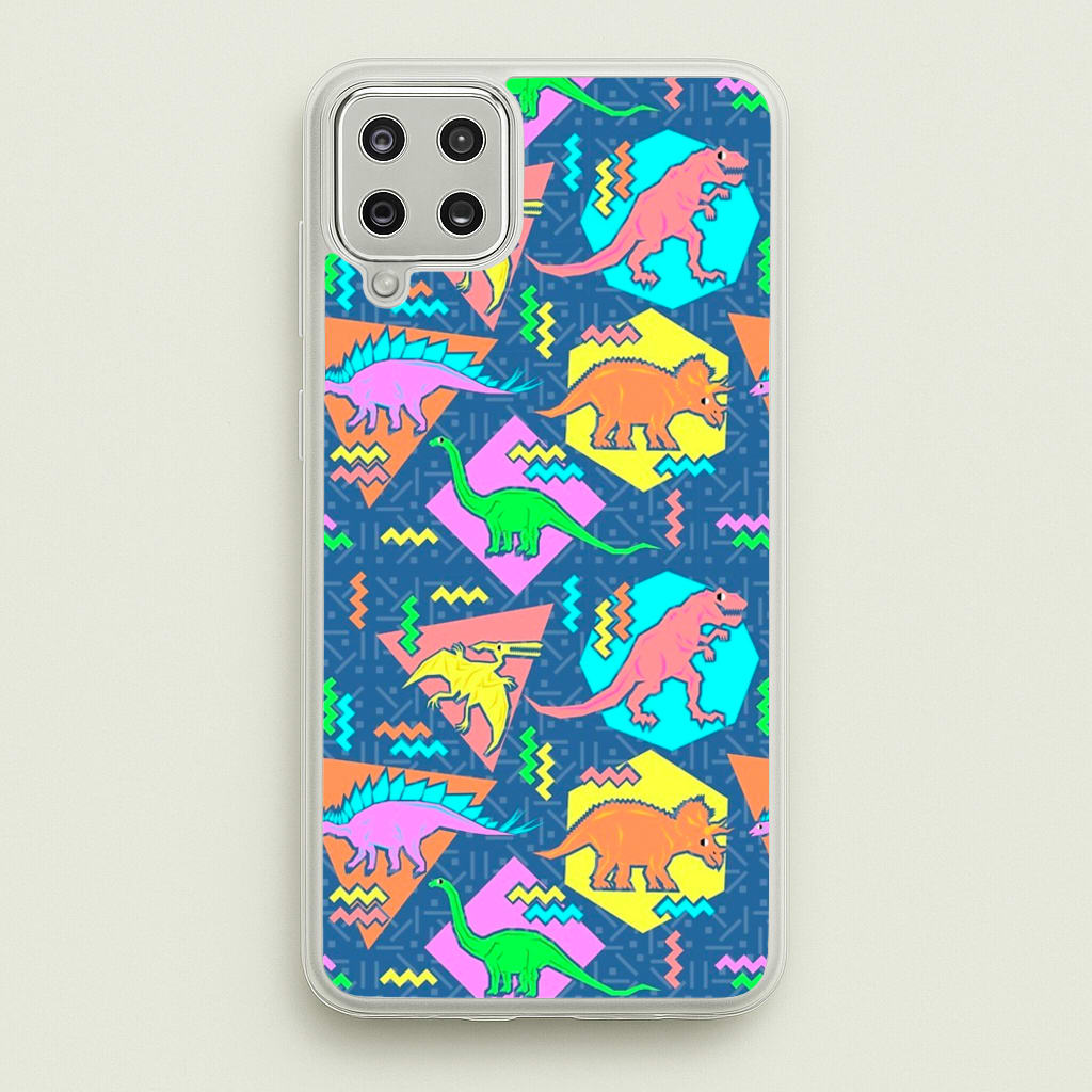 Nineties Dinosaurs Pattern - Phone Case for Galaxy A12
