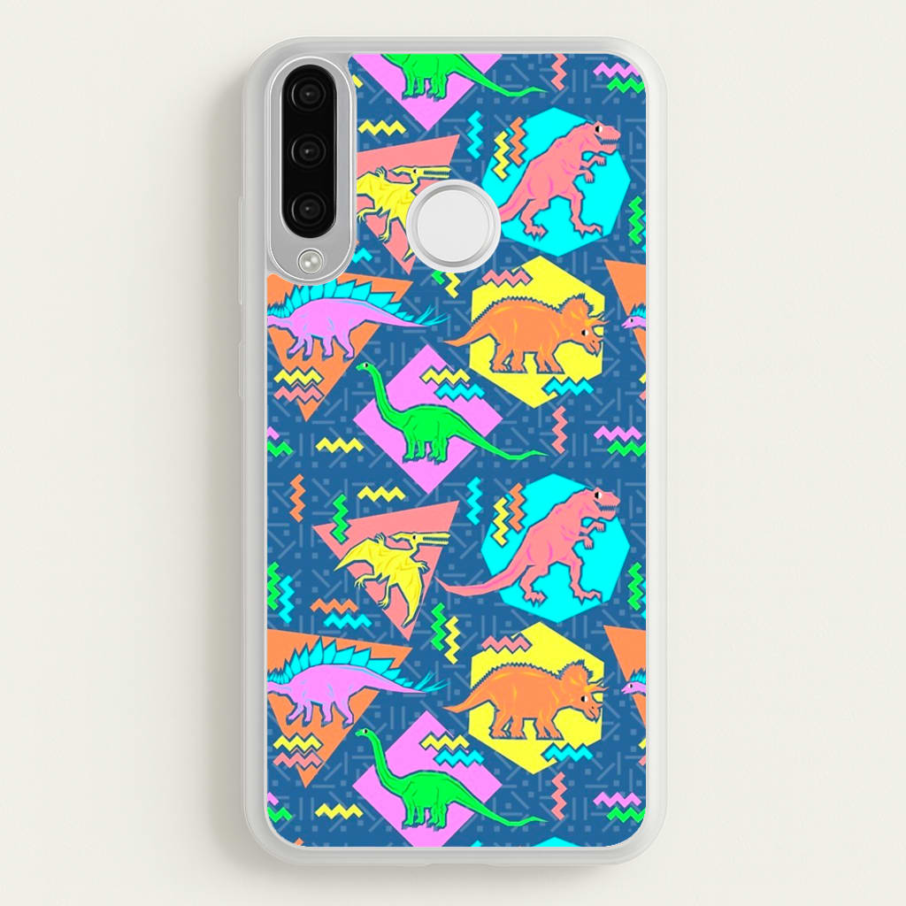 Nineties Dinosaurs Pattern - Phone Case for Huawei P30 Lite