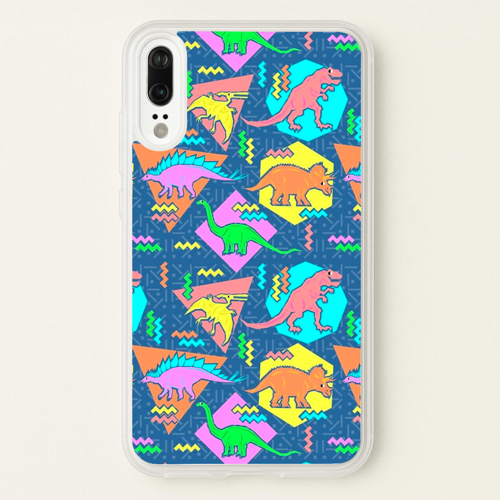 Nineties Dinosaurs Pattern - Phone Case for Huawei P20
