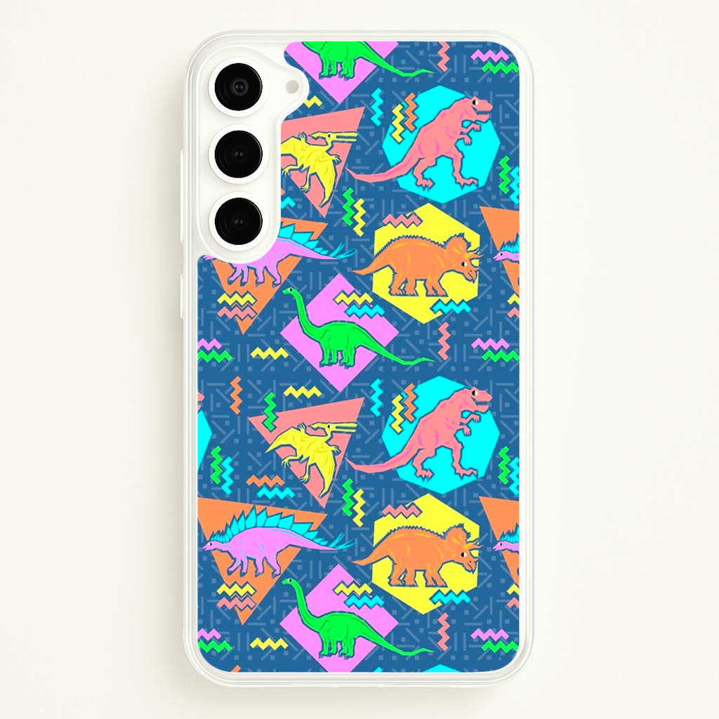 Nineties Dinosaurs Pattern - Phone Case for Galaxy S23 Plus