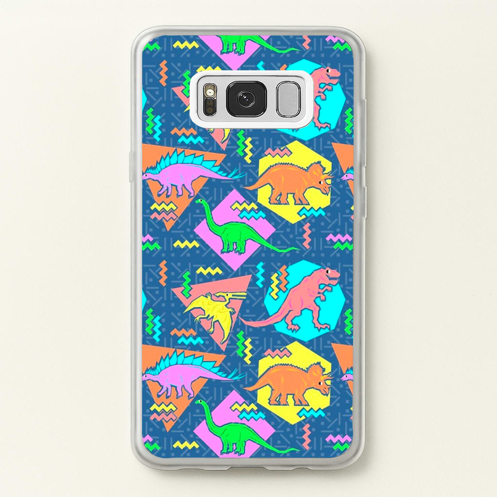 Nineties Dinosaurs Pattern - Phone Case for Galaxy S8 Plus