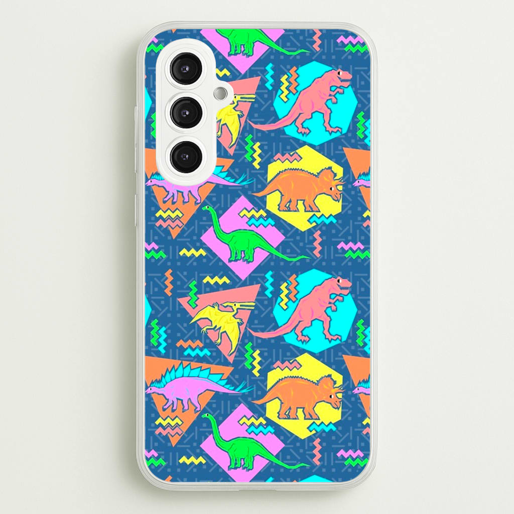 Nineties Dinosaurs Pattern - Phone Case for Galaxy S23FE