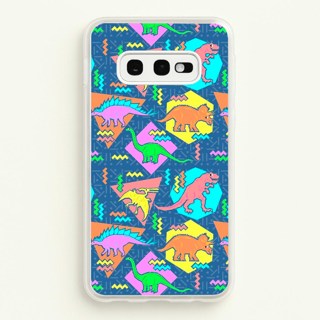 Nineties Dinosaurs Pattern - Phone Case for Galaxy S10e