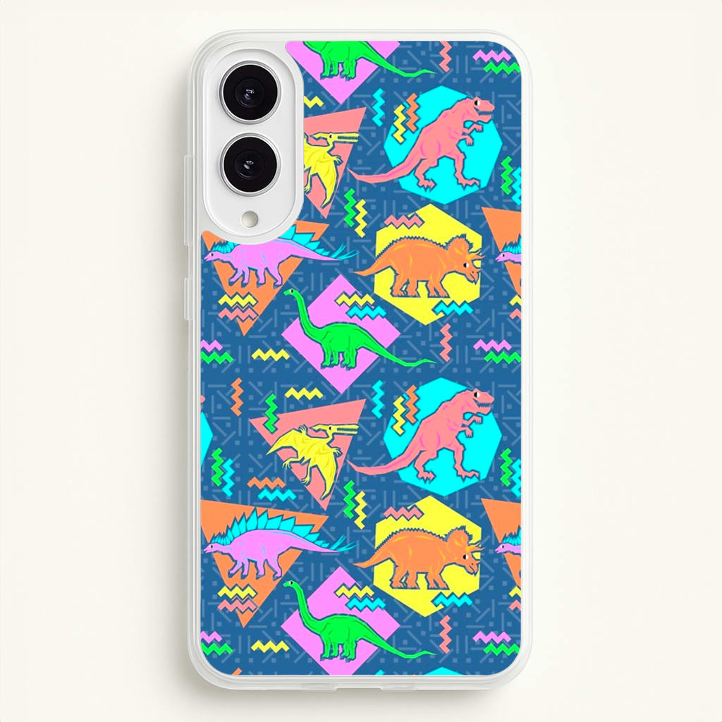 Nineties Dinosaurs Pattern - Phone Case for Galaxy S25 Edge