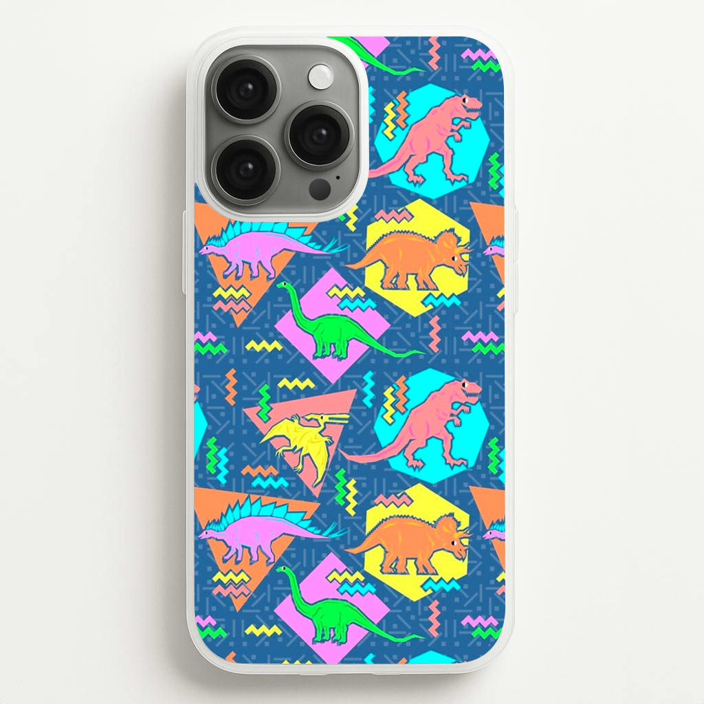 Nineties Dinosaurs Pattern - Phone Case for iPhone 13 Pro Max