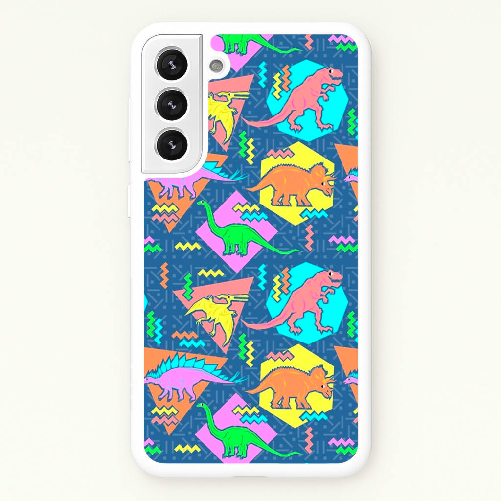 Nineties Dinosaurs Pattern - Phone Case for Galaxy S22 Plus
