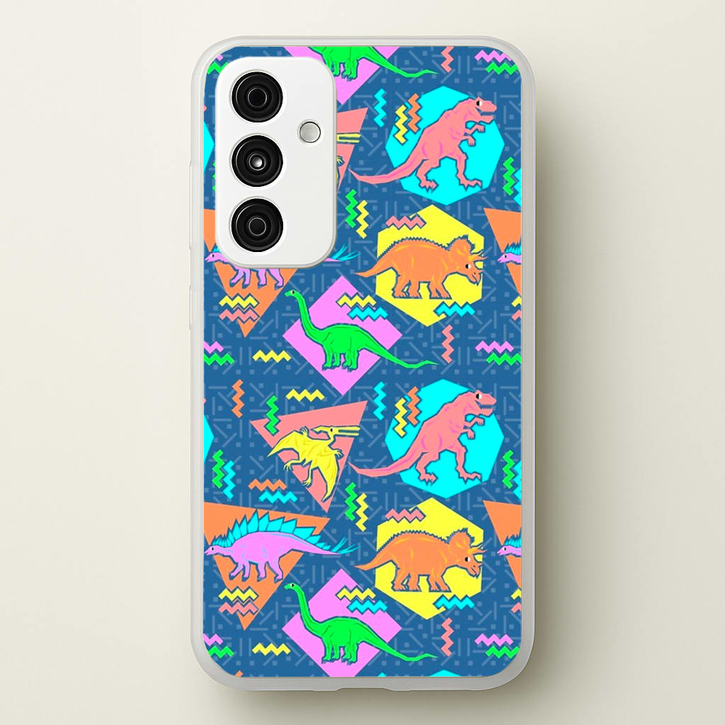 Nineties Dinosaurs Pattern - Phone Case for Galaxy A55