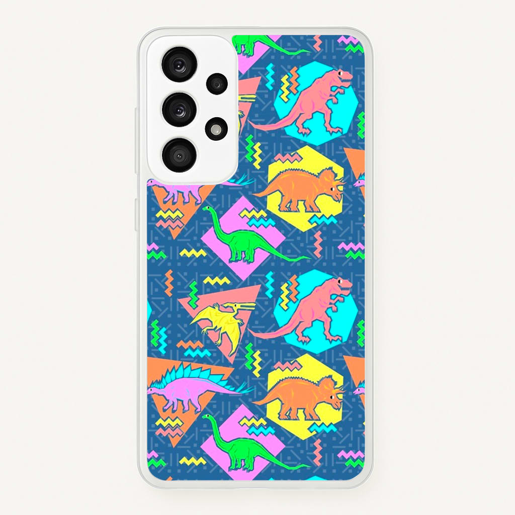 Nineties Dinosaurs Pattern - Phone Case for Galaxy A53