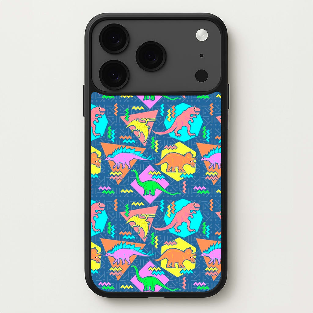 Nineties Dinosaurs Pattern Phone Case for iPhone 17 Pro Max
