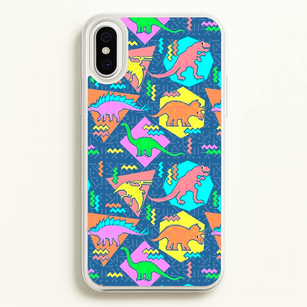Nineties Dinosaurs Pattern - Phone Case for iPhone XS Max