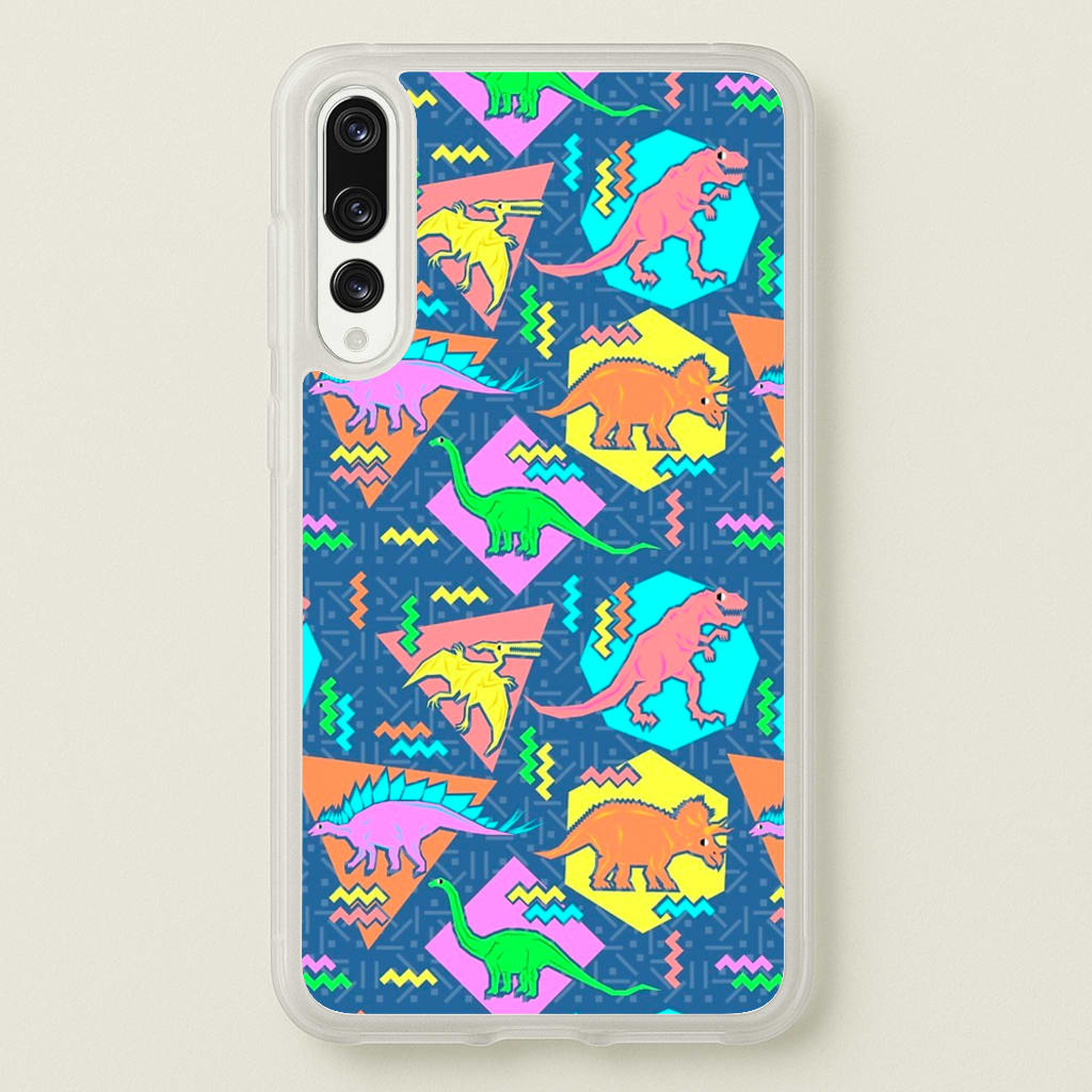 Nineties Dinosaurs Pattern - Phone Case for Huawei P20 Pro