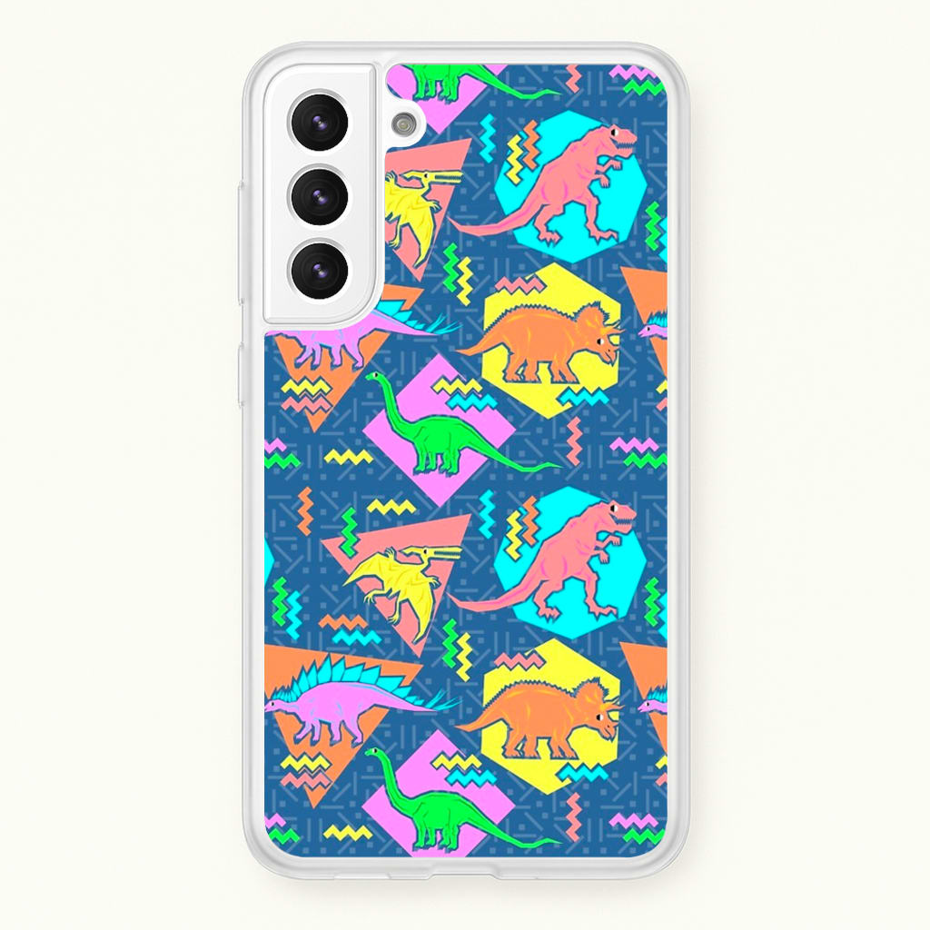 Nineties Dinosaurs Pattern - Phone Case for Galaxy S21FE