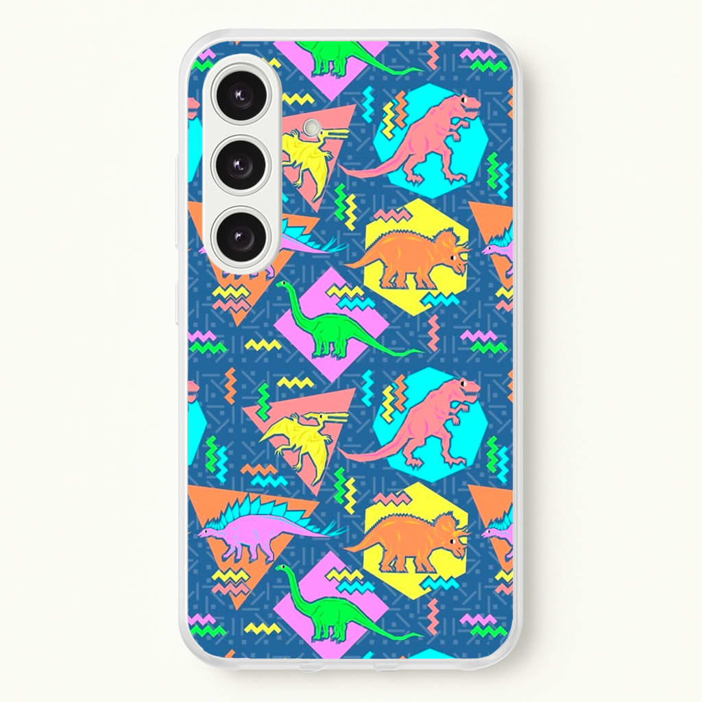 Nineties Dinosaurs Pattern - Phone Case for Galaxy S25