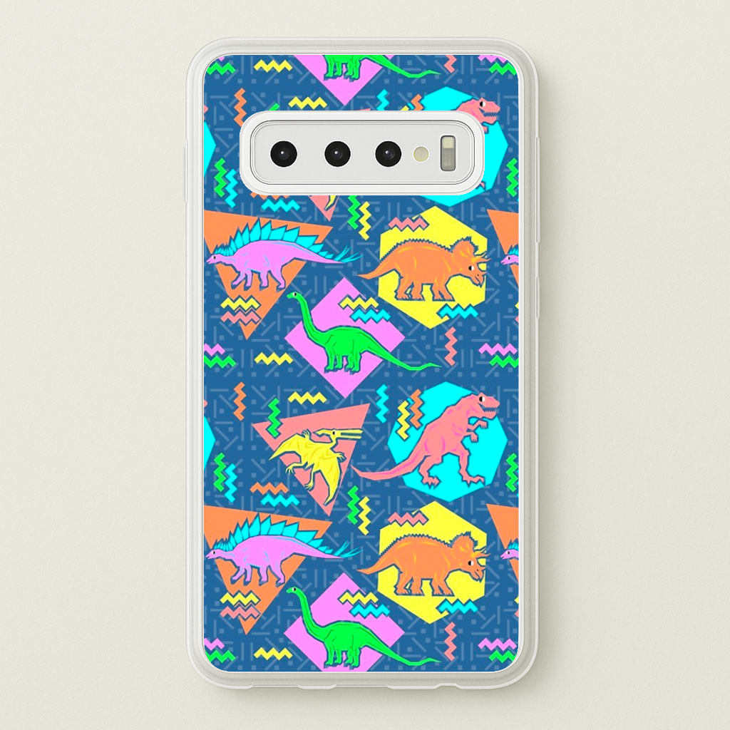 Nineties Dinosaurs Pattern - Phone Case for Galaxy S10