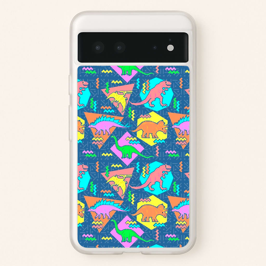 Nineties Dinosaurs Pattern - Phone Case for Google Pixel 6