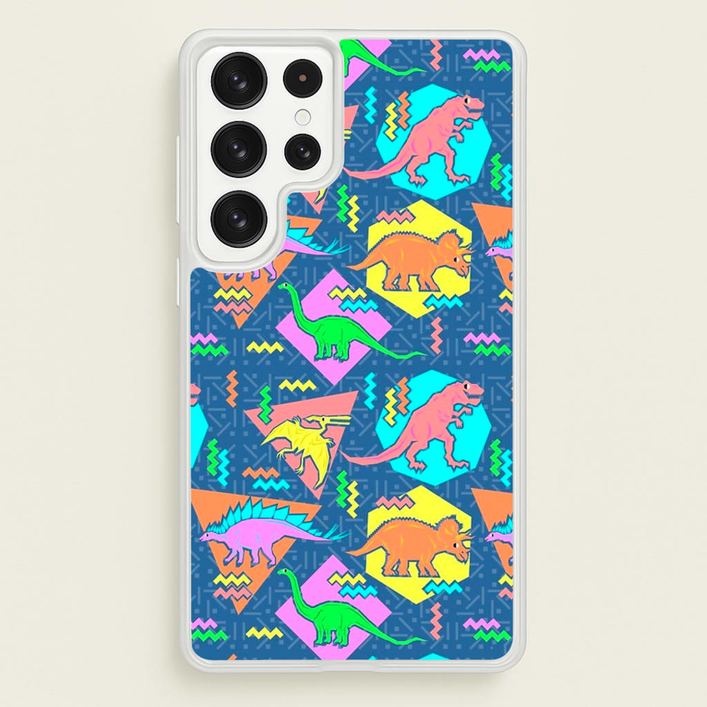 Nineties Dinosaurs Pattern - Phone Case for Galaxy S23 Ultra