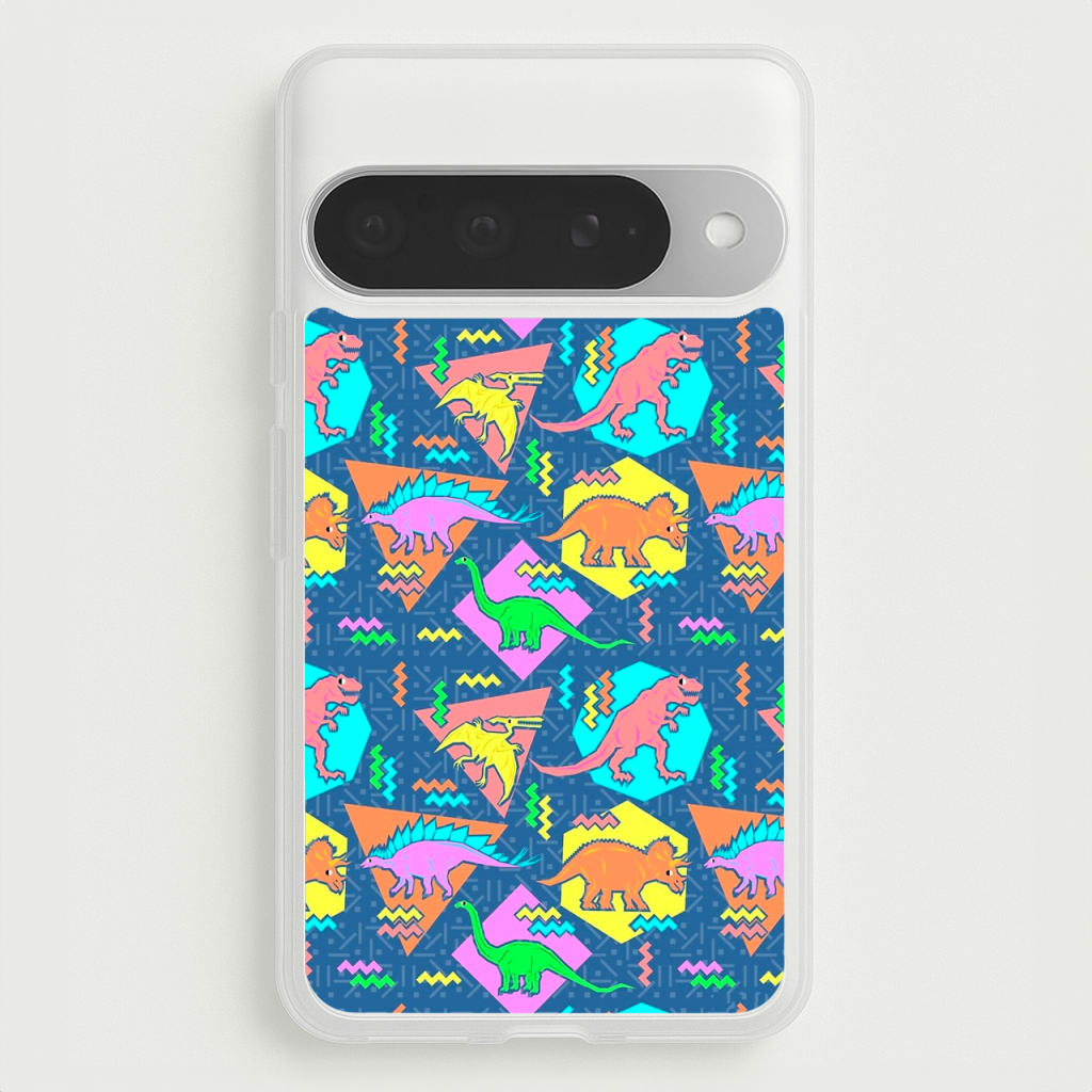 Nineties Dinosaurs Pattern Phone Case for Google Pixel 10 Pro XL