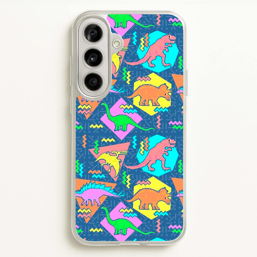 Nineties Dinosaurs Pattern - Phone Case for Galaxy A56