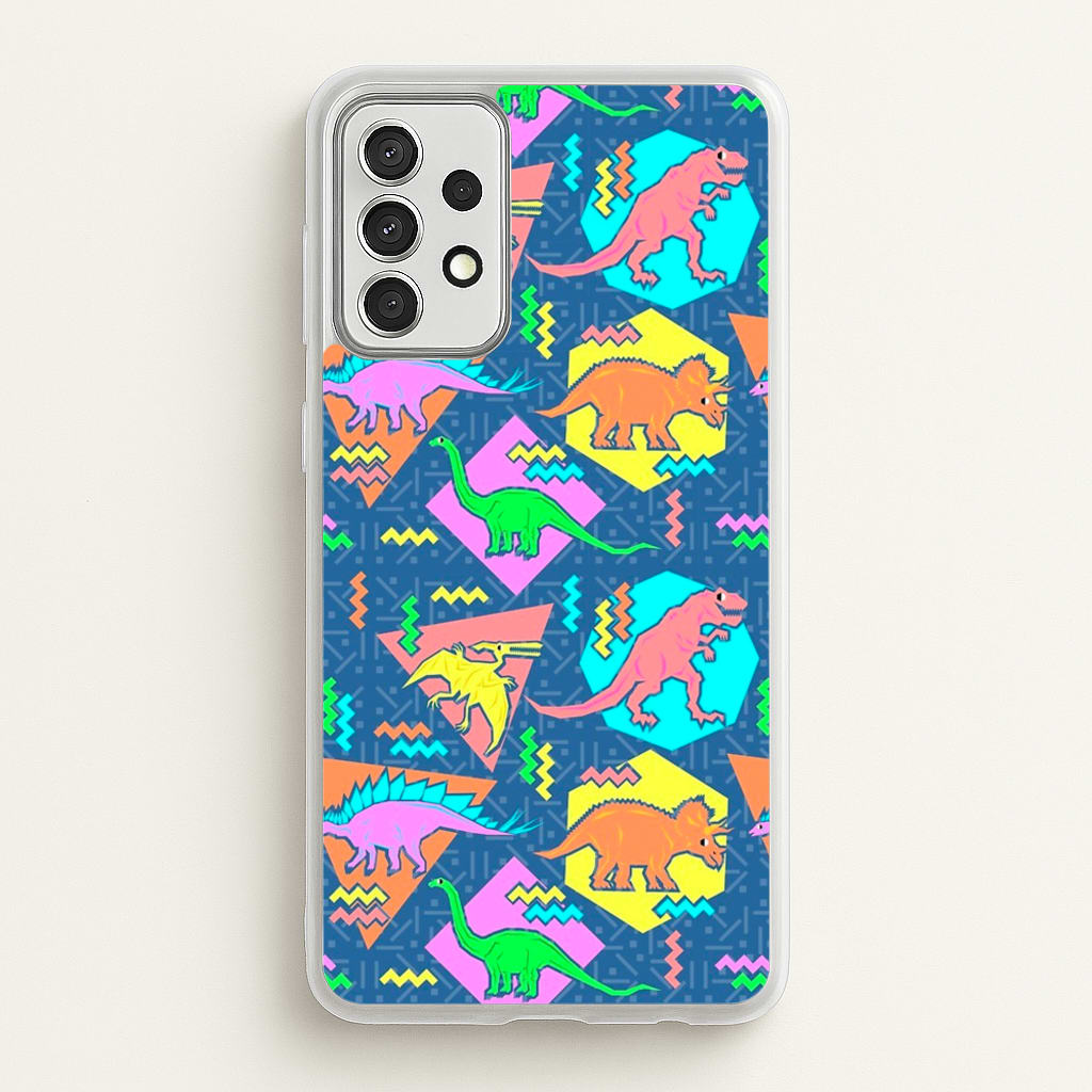 Nineties Dinosaurs Pattern - Phone Case for Galaxy A52 / A52s