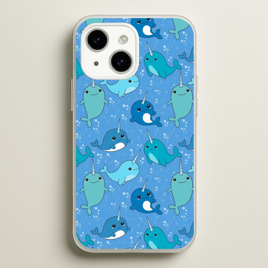 Narwhal Pattern - Phone Case for iPhone 15 Plus