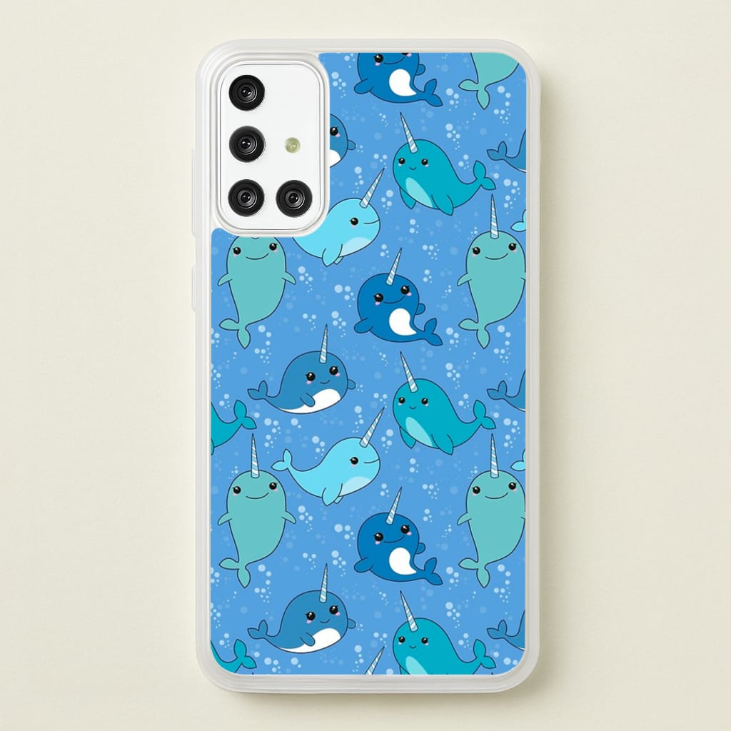 Narwhal Pattern - Phone Case for Galaxy A71
