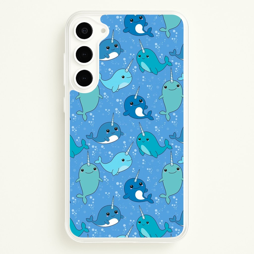 Narwhal Pattern - Phone Case for Galaxy S23 Plus
