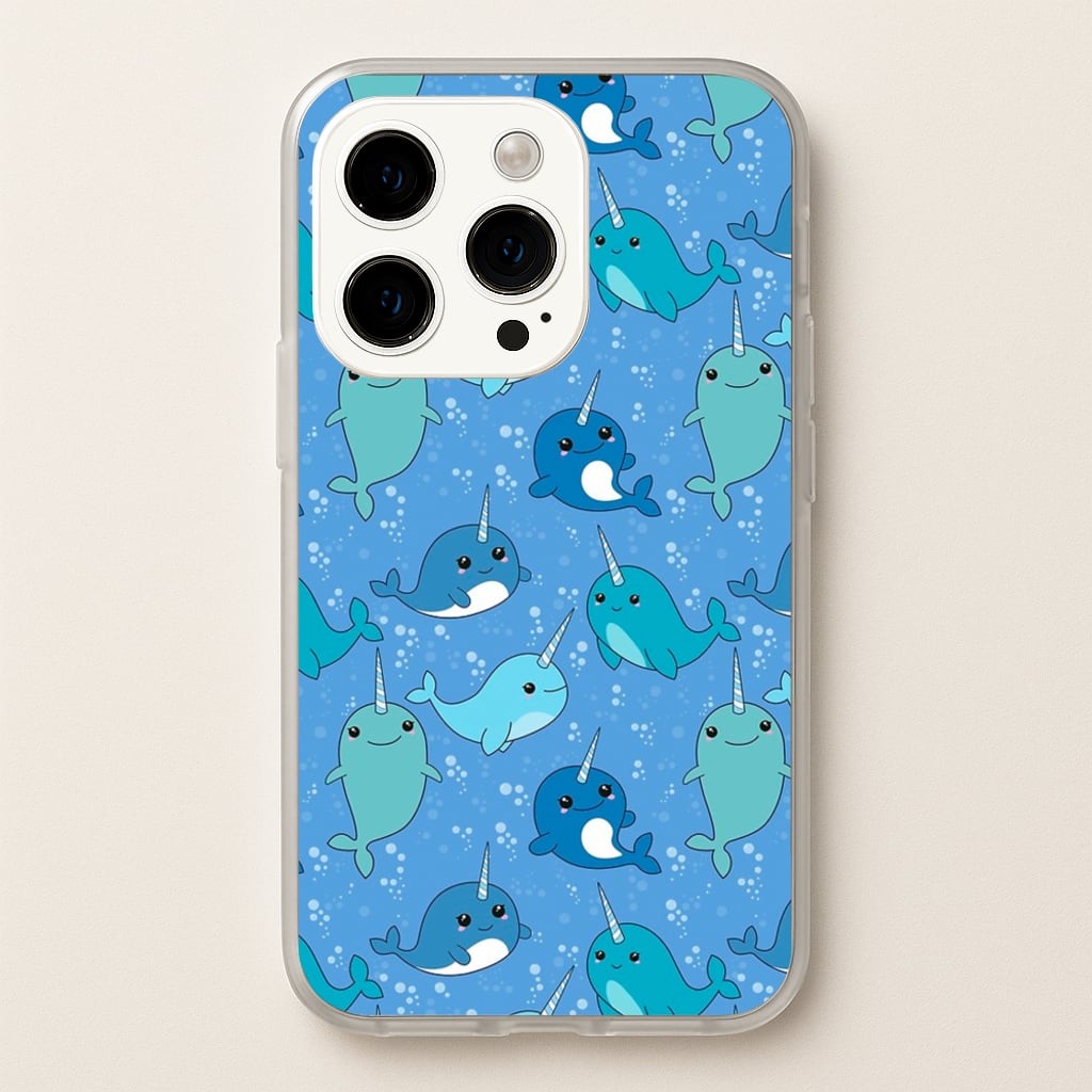 Narwhal Pattern - Phone Case for iPhone 15 Pro Max