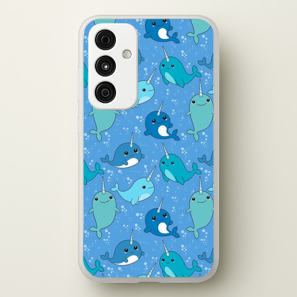 Narwhal Pattern - Phone Case for Galaxy A55