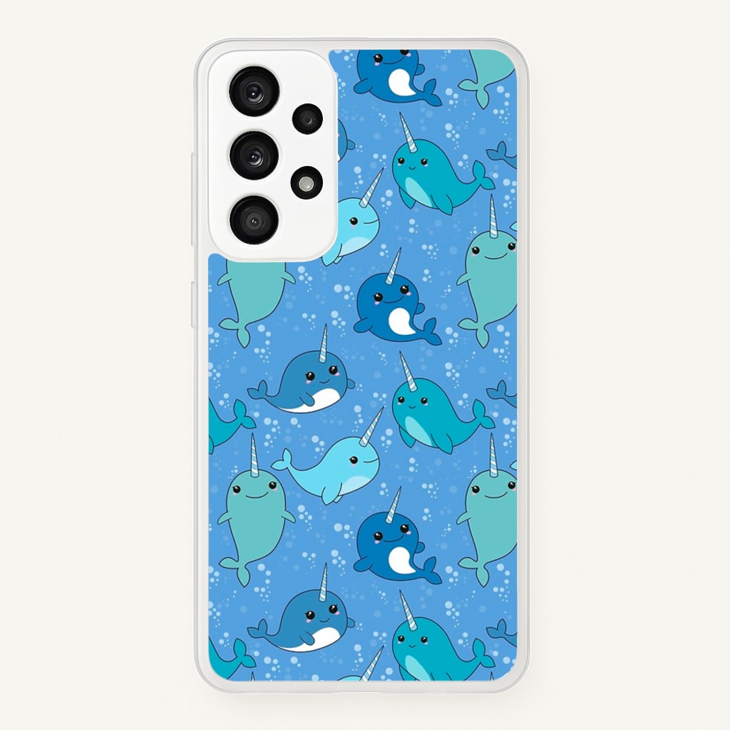 Narwhal Pattern - Phone Case for Galaxy A53
