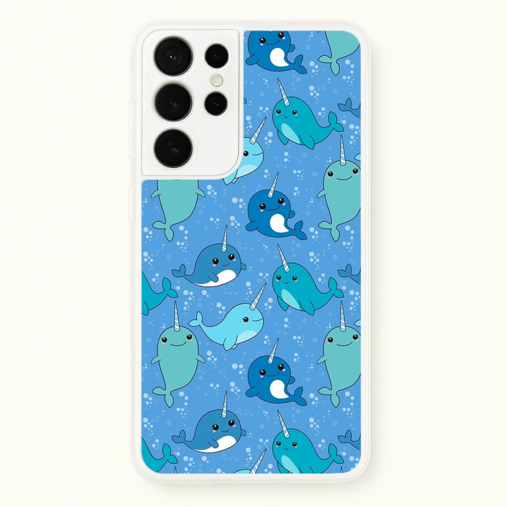 Narwhal Pattern - Phone Case for Galaxy S21 Ultra