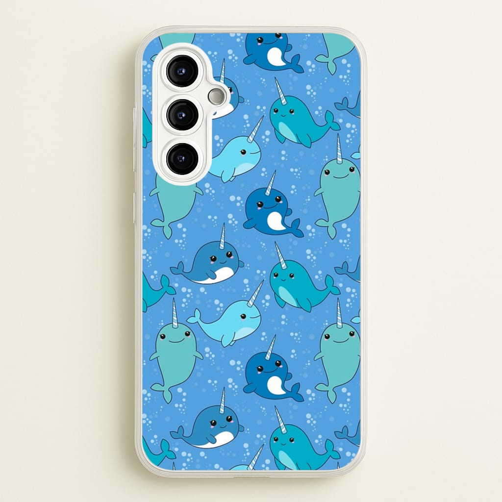 Narwhal Pattern - Phone Case for Galaxy A54