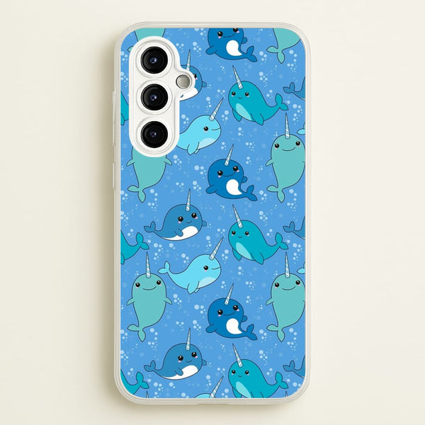 Narwhal Pattern - Phone Case for Galaxy A54
