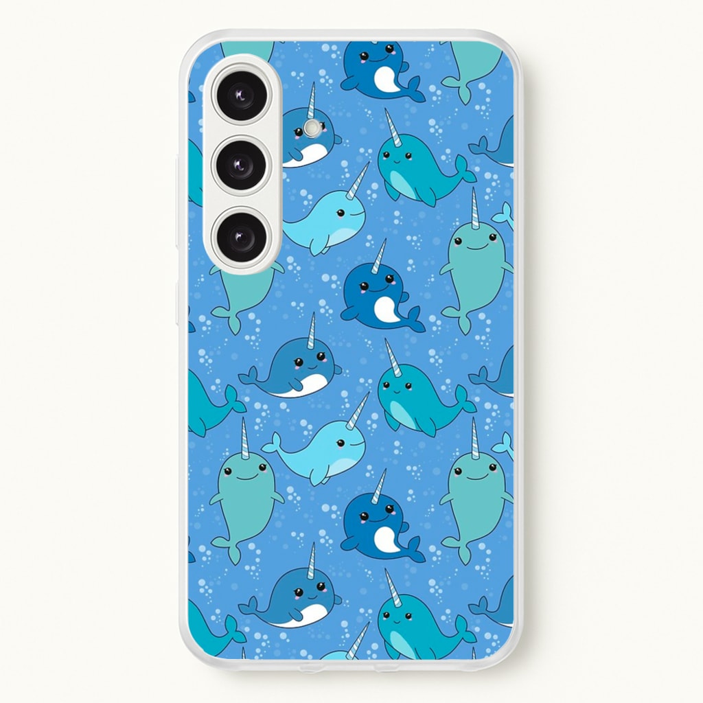 Narwhal Pattern - Phone Case for Galaxy S25