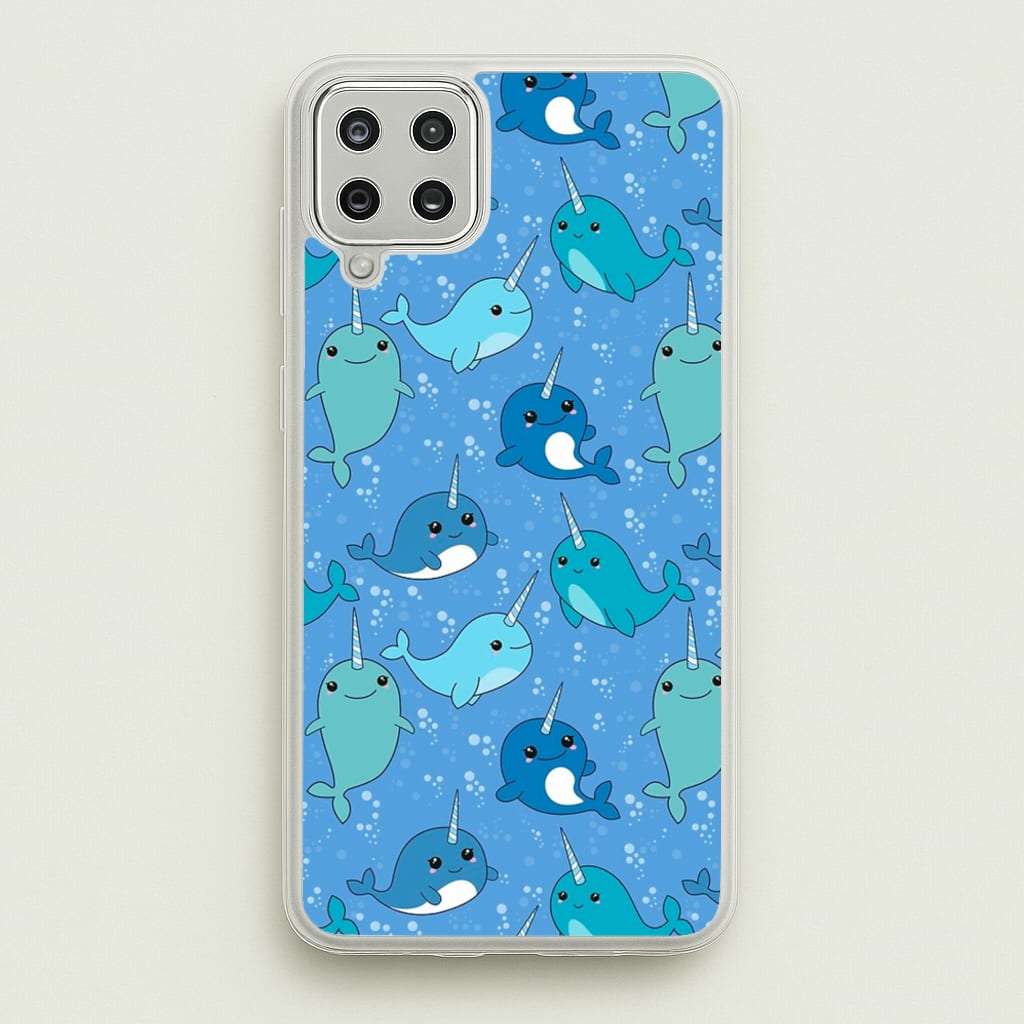 Narwhal Pattern - Phone Case for Galaxy A12