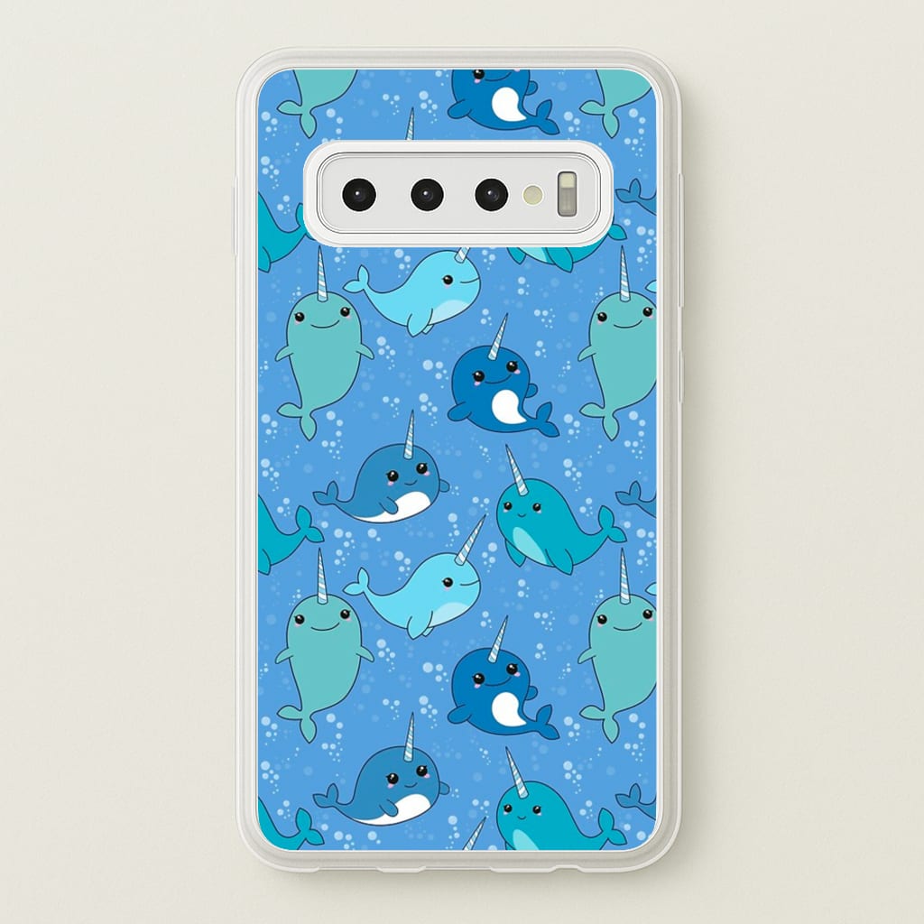 Narwhal Pattern - Phone Case for Galaxy S10 Plus