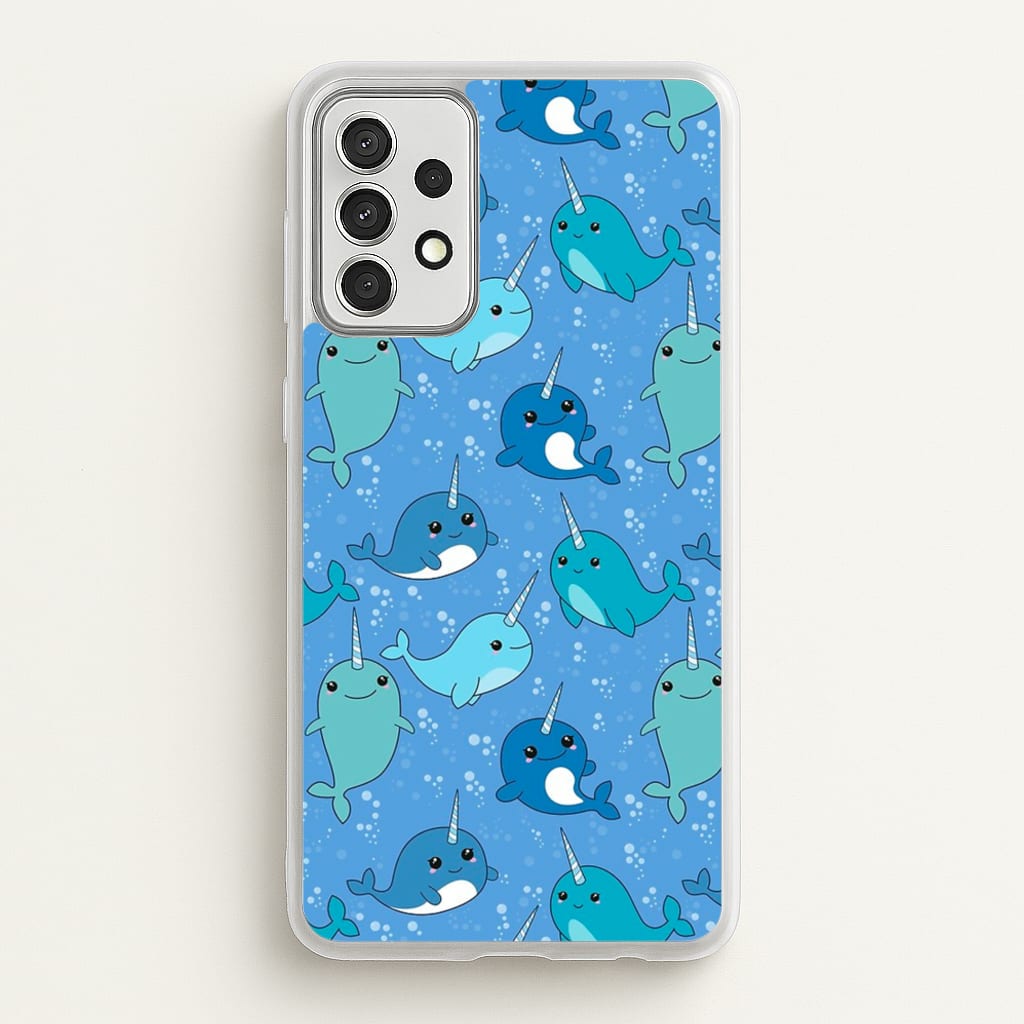 Narwhal Pattern - Phone Case for Galaxy A52 / A52s