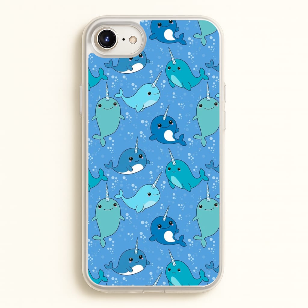 Narwhal Pattern - Phone Case for iPhone 6 Plus / 7 Plus / 8 Plus