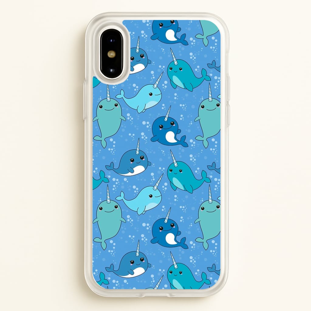 Narwhal Pattern - Phone Case for iPhone X / XS