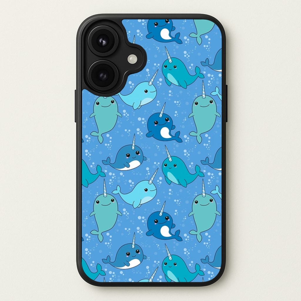 Narwhal Pattern Phone Case for iPhone 17