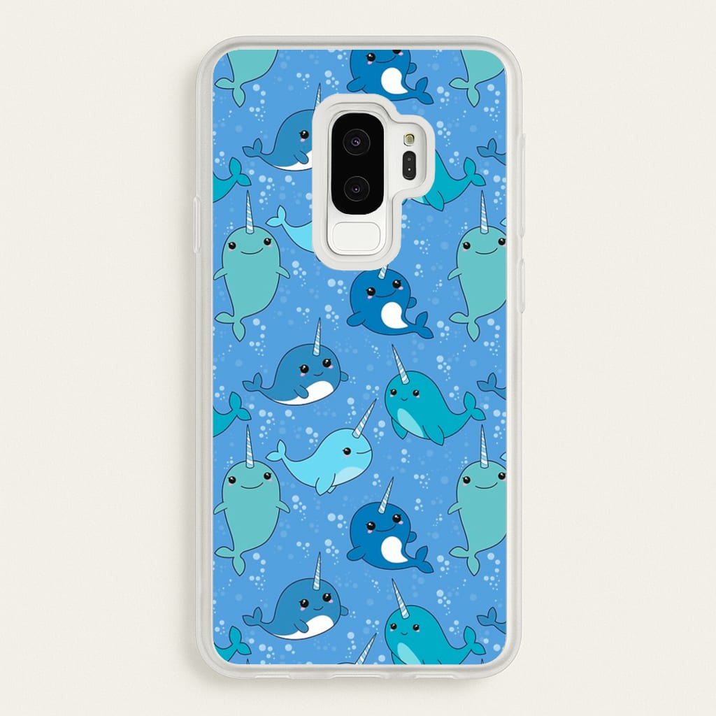 Narwhal Pattern - Phone Case for Galaxy S9 Plus