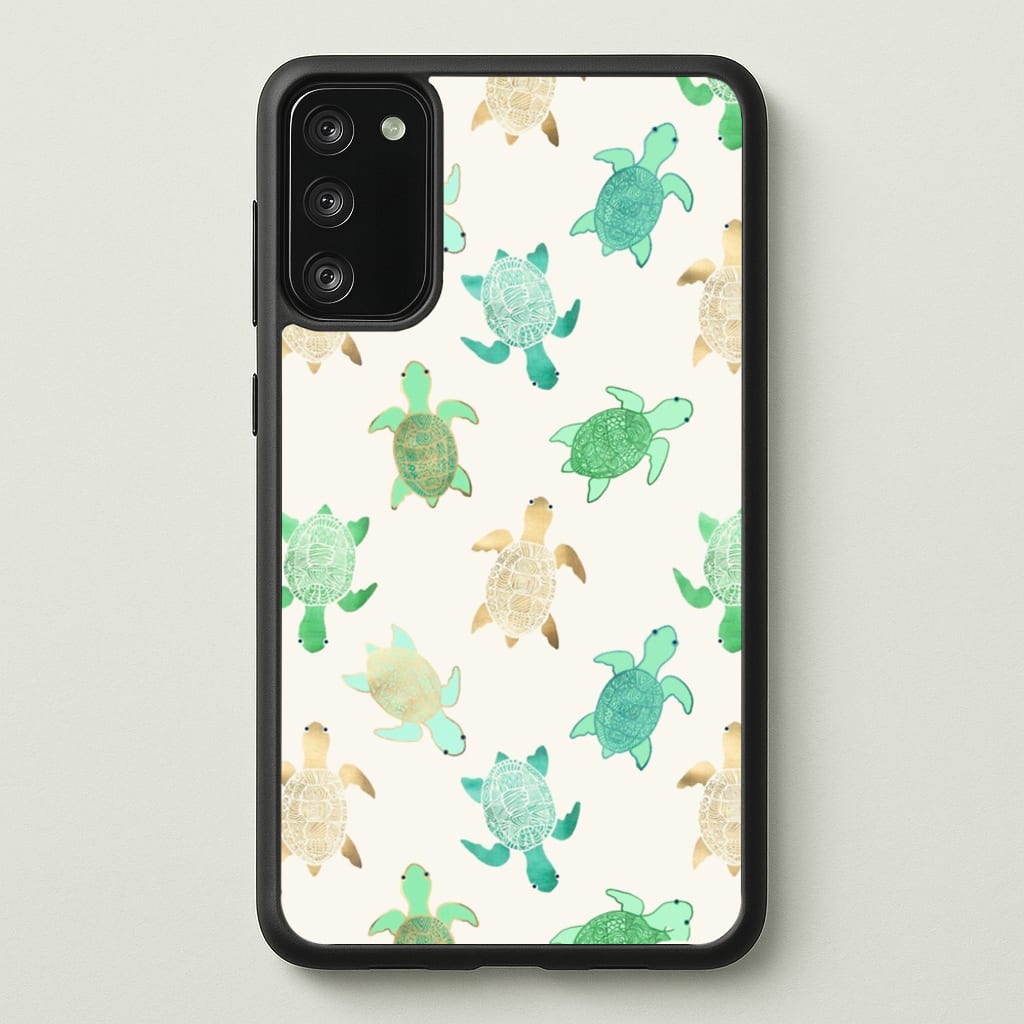 Gilded Jade & Mint Turtles - Phone Case for Galaxy S20FE