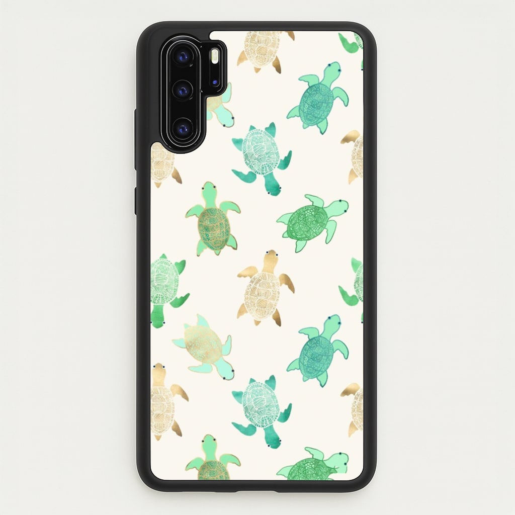 Gilded Jade & Mint Turtles - Phone Case for Huawei P30 Pro
