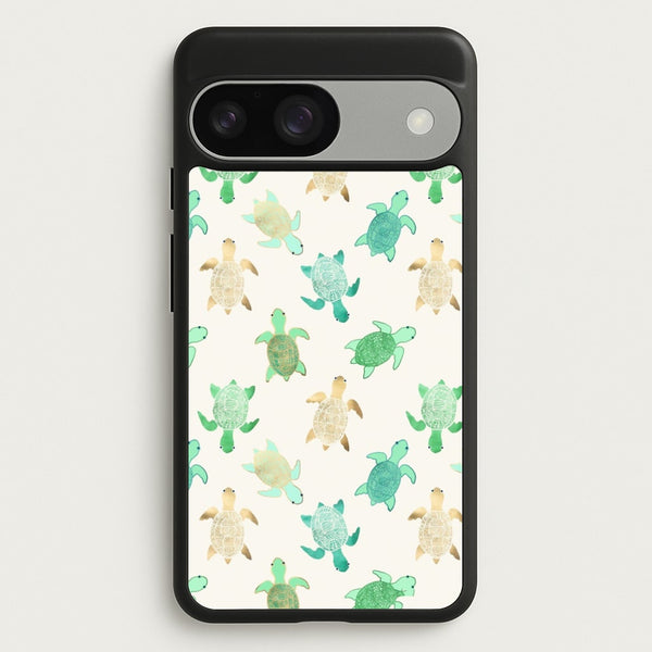 Gilded Jade & Mint Turtles - Phone Case for Google Pixel 9 / 9 Pro